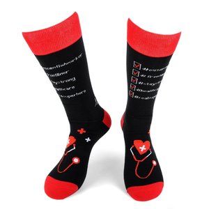 Health Care Heroes Saving Lives Novelty Socks L/XL